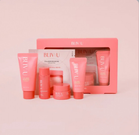 Набор уходовых средств для лица с коллагеном и пептидами «Collagen Bouncing Trial Kit»