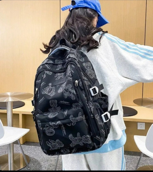 Рюкзак из нейлона с брелком «Медведь»