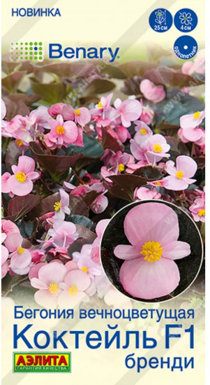 Семена бегонии вечноцветущей «Коктейль F1 бренди»