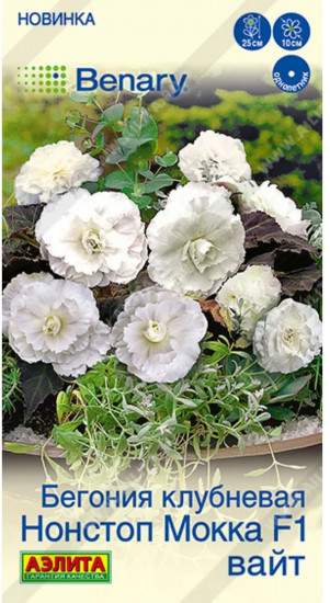 Семена бегонии клубневой «Нонстоп мокка F1 вайт»