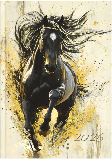 Ежедневник датированный на 2026 год «Вороной конь»