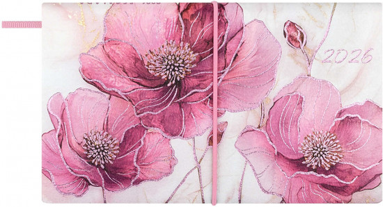 Ежедневник датированный на 2026 год «Розовые маки»