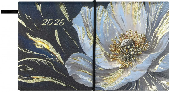 Ежедневник датированный на 2026 год «Белый мак»