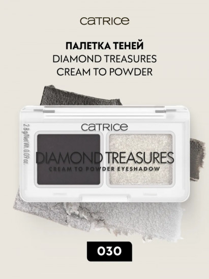Палетка теней для век «Diamond Treasures Cream to Powder Eyeshadow», оттенок 030 Smokey Diamond