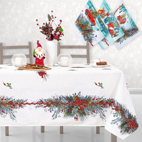 Набор подарочный из скатерти и полотенец «Огонёк»