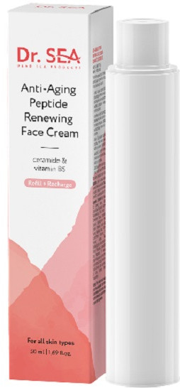 Сменный блок антивозрастного крема для лица с церамидами и витамином B5 «Anti-Aging Peptide Renewing Face Cream»