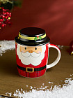 Кружка с крышкой «Санта»