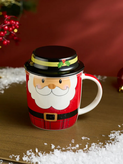 Кружка с крышкой «Санта»