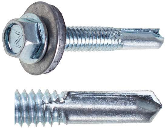 Набор саморезов кровельных с шайбой PT5