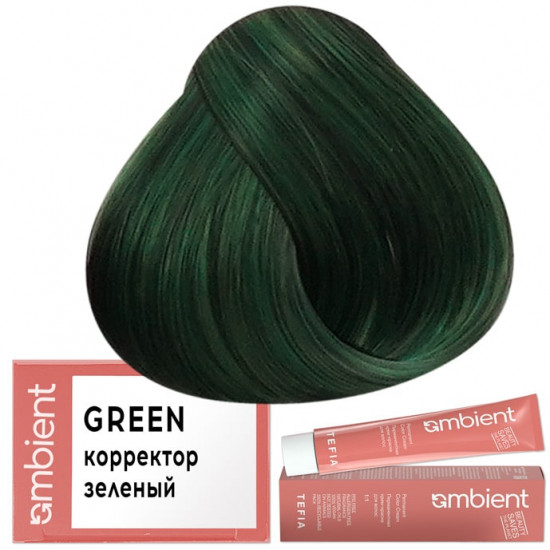 Перманентная крем-краска для волос, оттенок Зеленый