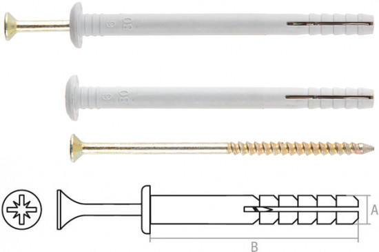 Набор дюбелей-гвоздей