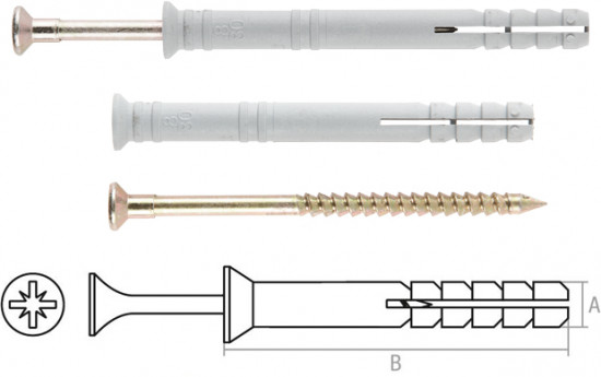 Набор дюбелей-гвоздей
