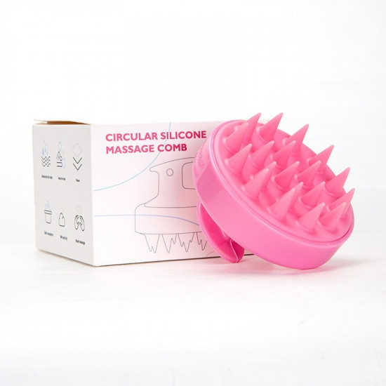 Щетка-массажер для головы и мытья волос «Circular Silicone Massage Comb»