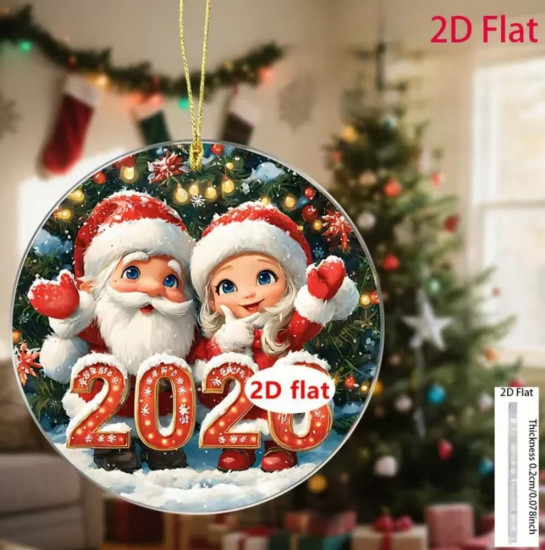 Елочное украшение «Дед Мороз и Снегурочка»