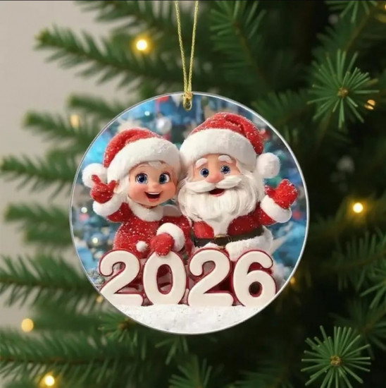 Ёлочные украшение «Дед Мороз и Снегурочка»