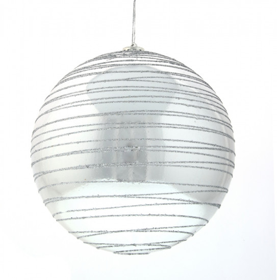 Шар ёлочный «Спираль серебристая» 