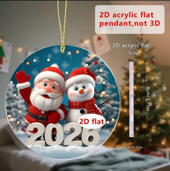 Украшение новогдонее «Дед Мороз и Снеговик»