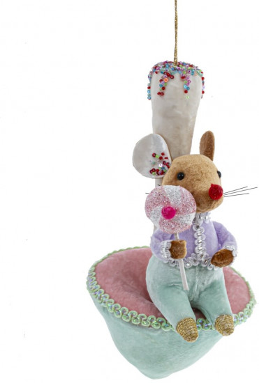 Украшение декоративное подвесное «Мышка и гриб»