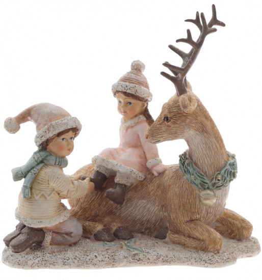 Фигурка декоративная «Олень и дети»