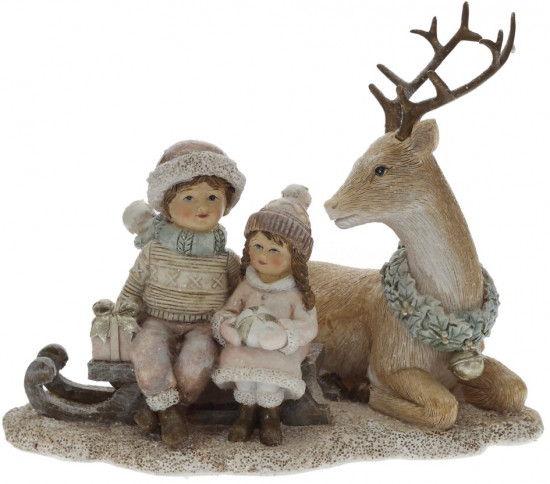 Фигурка декоративная «Олень и дети»
