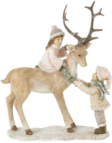 Фигурка декоративная «Олень и дети»