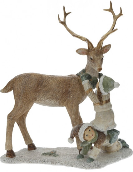 Фигурка декоративная «Олень и дети»