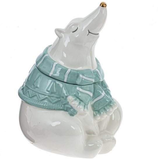 Конфетница «Белый медведь мечтатель»