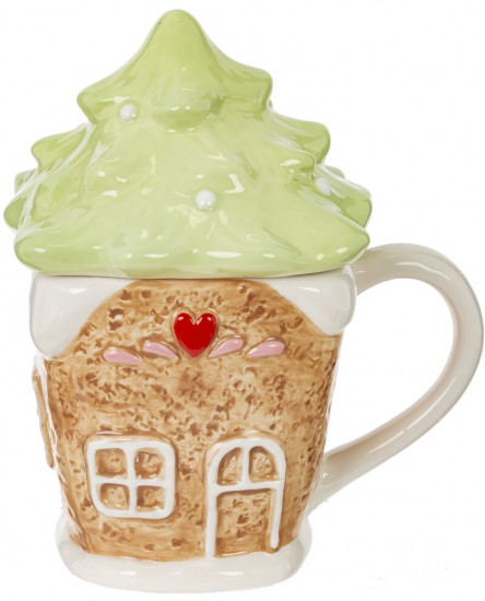 Кружка с крышкой «Пряник» 