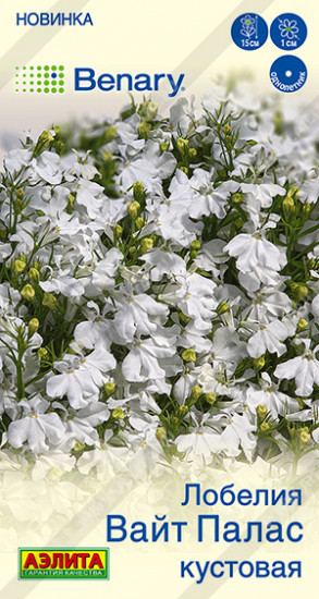 Семена лобелии кустовой «Вайт палас»