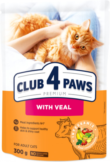 Сухой корм для взрослых кошек с телятиной