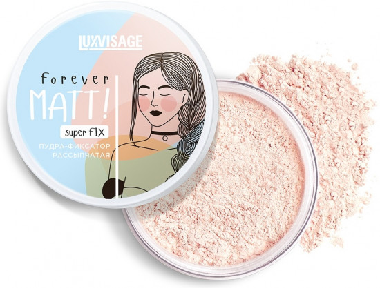 Пудра-фиксатор для лица рассыпчатая «Forever Matt! Super Fix», оттенок полупрозрачный