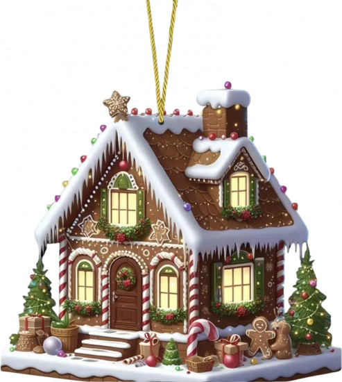 Игрушка ёлочная «Новогодний домик»