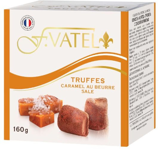 Конфеты «Трюфель с кусочками соленой карамели. Truffes caramel au beurre sale»