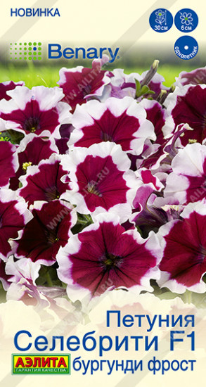 Семена петунии многоцветковой «Селебрити F1 бургунди фрост»