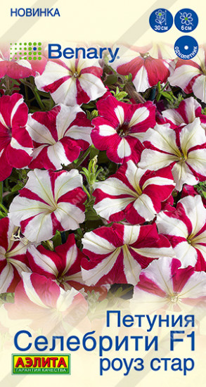 Семена петунии многоцветковой «Селебрити F1 роуз стар»