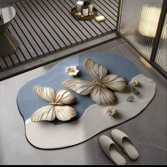 Коврик для ванной и туалета с объемным рисунком