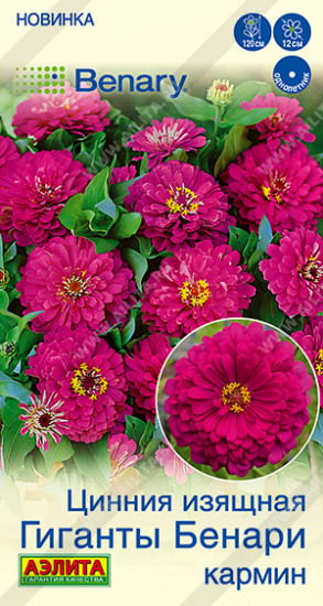 Семена циннии «Гиганты Бенари кармин»