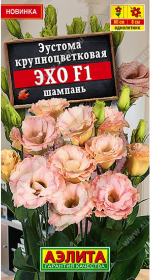 Семена эустомы крупноцветковой «Эхо F1 шампань»