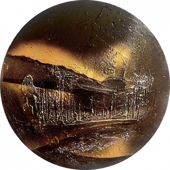 Картина фактурная авторская «Дыхание ночи»