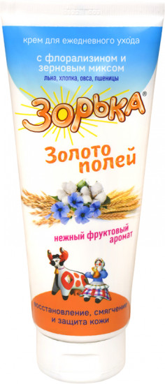 Крем для ежедневного ухода дойных животных с флорализином «Зорька. Золото полей»