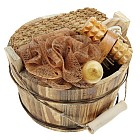 Набор банный в ведерке с ручкой 4 предмета, цвет в ассортименте