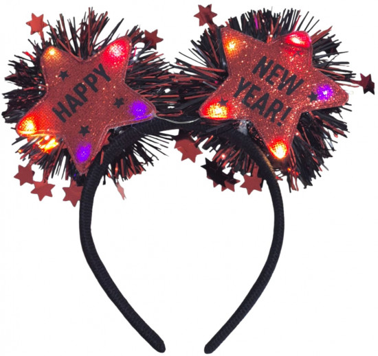 Ободок новогодний с подсветкой «Happy New Year»