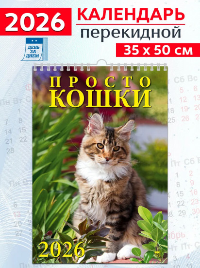Календарь настенный на 2026 год «Просто кошки»