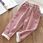 Утепленные вельветовые брюки для девочек