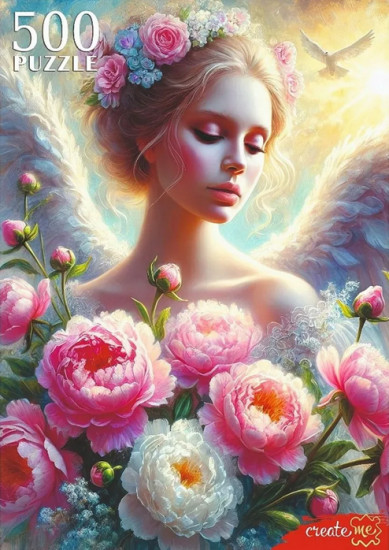 Пазл «Ангел с цветами»