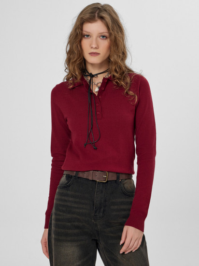 Лонгслив-поло женское