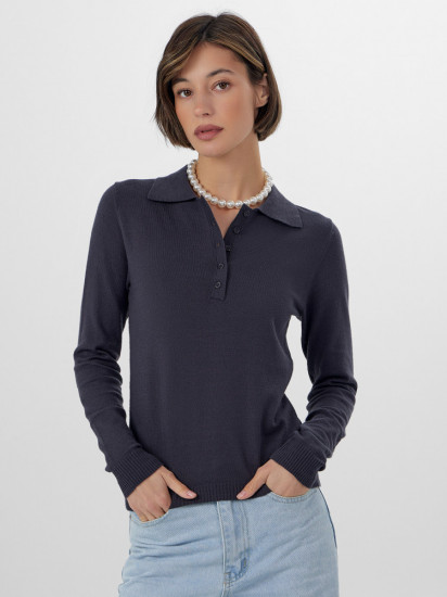 Лонгслив-поло женское