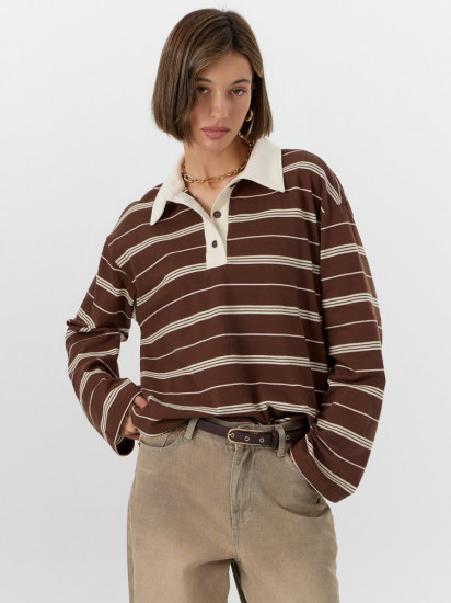 Лонгслив-поло женское