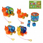 Каталка - сортер «Улитка» с барабанчиком на веревочке, цвета в ассортименте