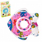 Круг на шею в форме рыбки «Мур-мяу» от 0 мес, двухкамерный, с погремушками